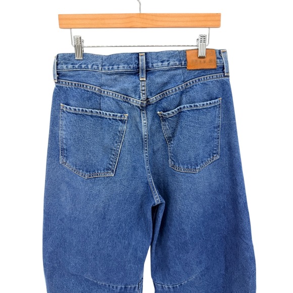 Citizens of Humanity Medium Wash Distressed Barrel Wide Leg Horseshoe Jeans 29 - Picture 9 of 12